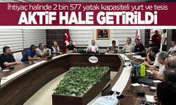 İhtiyaç halinde 2 bin 577 yatak kapasiteli yurt ve tesis aktif hale getirildi