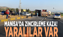 Manisa'da zincirleme kaza! Yaralılar var