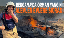 Bergama’da orman yangını: Alevler evlere sıçradı