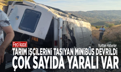 Feci kaza! Tarım işçilerini taşıyan minibüs devrildi: Çok sayıda yaralı var