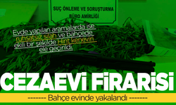 Cezaevi firarisi bahçe evinde kıskıvrak yakalandı