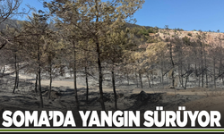 Soma’da orman yangınıyla mücadele devam ediyor