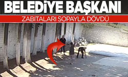 Belediye Başkanı taş döşemek istemeyen zabıtaları sopayla dövdü