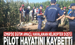 İzmir'de eğitim amaçlı havalanan helikopter düştü: Pilot hayatını kaybetti