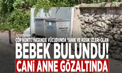 Çöp konteynerinde vücudunda yanık ve kesik izleri olan bebek bulundu! Cani anne gözaltında