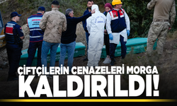 Göçük altında kalan iki çiftçinin cenazeleri morga kaldırıldı