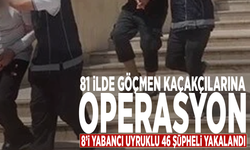 81 ilde göçmen kaçakçılarına operasyon: 8’i yabancı uyruklu 46 şüpheli yakalandı
