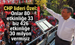 CHP lideri Özel: 'Onlar 80 etkinliğe 33, biz 426 etkinliğe 30 milyon vermişiz'