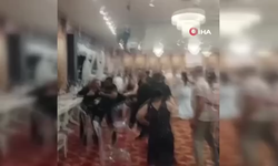 Düğünde tekmeler havada uçuştu