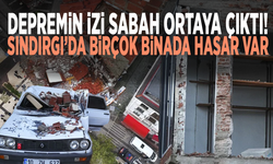 Depremin izi sabah ortaya çıktı! Sındırgı’da birçok binada hasar var