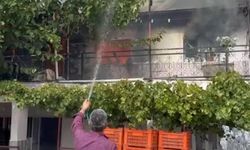 EVİ YANDI, HERKES YARDIMA KOŞTU