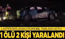 Lastiği patlayan otomobil tarlaya uçtu: 1 ölü, 2 yaralı