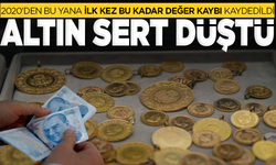 Altın sert düştü