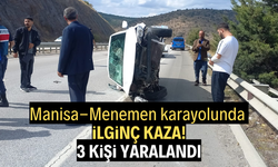 Manisa-Menemen Karayolunda Kaza: Otomobil Devrildi, 3 Kişi Yaralandı