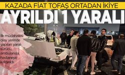 Kazada Fiat Tofaş ortadan ikiye ayrıldı: 1 yaralı