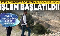 Manisa'da Dereyi Kirleten Taş Ocağına Yasal İşlem!