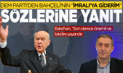 İmralı'ya giderim çıkışıyla gündem olan Bahçeli'ye, Dem Parti'den ilk açıklama