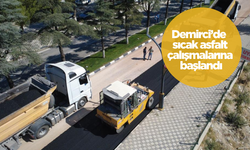 Karayolları tarafından Demirci’de sıcak asfalt çalışmalarına başlandı