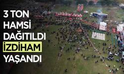 Tekirdağ’da hamsi izdihamı: 3 ton hamsi dağıtıldı