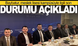 Baybatur, meslek lisesi kampüsüyle ilgili son durumu açıkladı