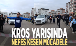 Kros yarışında nefes kesen mücadele