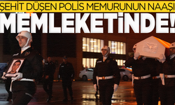 İstanbul'da şehit düşen polis memurunun naaşı memleketine getirildi