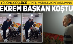 Saruhanlı’da yürüme güçlüğü yaşayan vatandaşa akülü engelli aracı teslim edildi