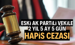 Eski Ak Partili vekile 2 yıl 5 ay 5 gün hapis cezası