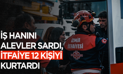 İş hanını alevler sardı, itfaiye 12 kişiyi kurtardı