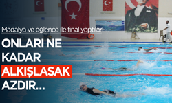 Bedensel engelli yüzücüler ile özel sporcuların yarışları nefes kesti