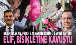 Besim Başkan, Ferdi Başkan’ın sözünü yerine getirdi... Elif, bisikletine kavuştu