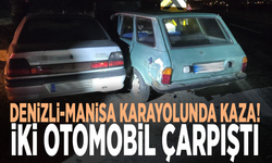 Denizli-Manisa karayolunda kaza! İki otomobil çarpıştı