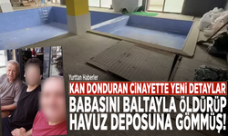 Kan donduran cinayette yeni detaylar: Babasını baltayla öldürüp havuz deposuna gömmüş!