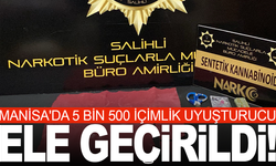 Manisa'da 5 bin 500 içimlik uyuşturucu ele geçirildi