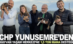 CHP Yunusemre’den Hayvan Yaşam Merkezi’ne 1,5 ton mama desteği