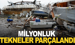 Milyonuk tekneler harabeye döndü