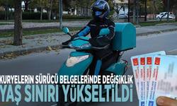 Kuryelerin sürücü belgelerinde değişiklik... Yaş sınırı yükseltildi