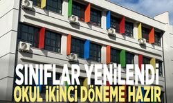 Sınıflar yenilendi, okul ikinci döneme hazır