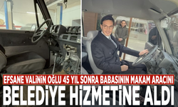 Efsane valinin oğlu 45 yıl sonra babasının makam aracını belediye hizmetine aldı