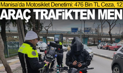 Manisa’da Motosiklet Denetimi: 476 Bin TL Ceza, 12 Araç Trafikten Men
