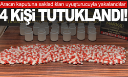 Manisa'da aracın kaputuna uyuşturucu saklayan 4 kişi tutuklandı