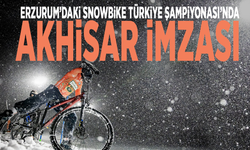Erzurum’daki Snowbike Türkiye Şampiyonası’nda Akhisar imzası