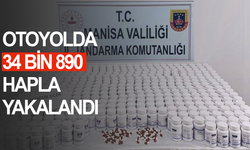 Otoyolda 34 bin 890 hapla yakalandı