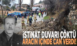 İstinat duvarı çöktü! Aracın içinde can verdi