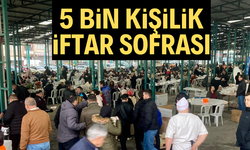 5 bin kişilik iftar sofrası