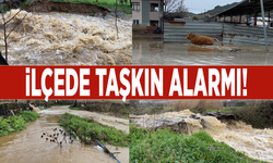 Şiddetli yağışlar ilçede taşkınlara yol açtı!
