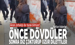 Akran zorbalığı dur durak bilmiyor! Önce dövdüler, sonra diz çöktürüp özür dilettiler
