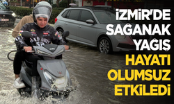 İzmir'de sağanak yağış hayatı olumsuz etkiledi: Caddeler göle döndü