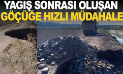 Saruhanlı'da Yağış Sonrası Oluşan Göçüğe Hızlı Müdahale