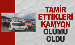 Tamir ettikleri kamyonun kasası üzerlerine düştü: Sonrası dehşet!